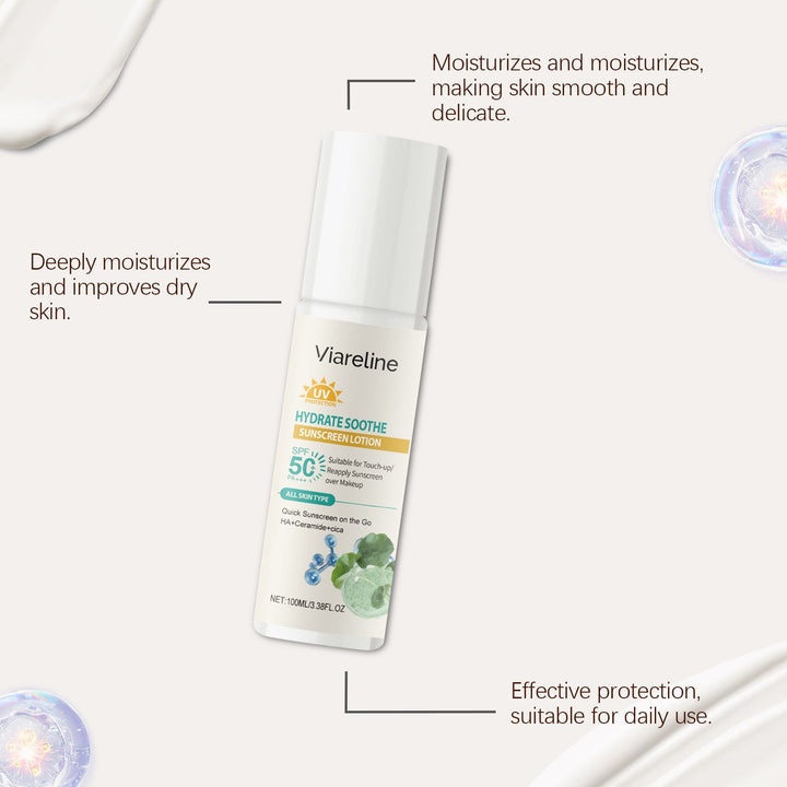 Viareline SPF 50 Hydrating Emulsion Reapply Over Makeup
