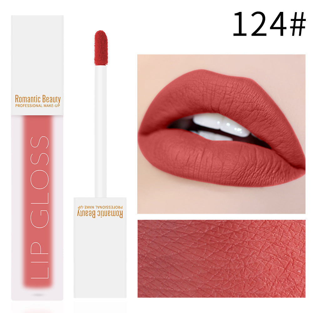 Velvet Matte Lip Gloss Non-Stick Lip Color Rich Pigment