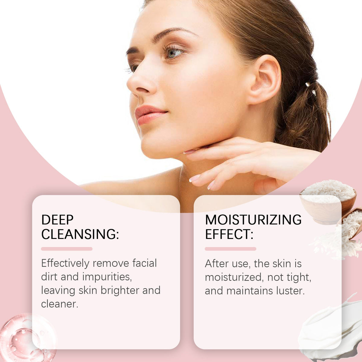 Rice Water Foaming Cleanser for Bright, Hydrated Skin