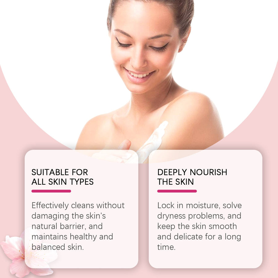 Cherry Blossom Body Care Set for Soft, Scented Skin