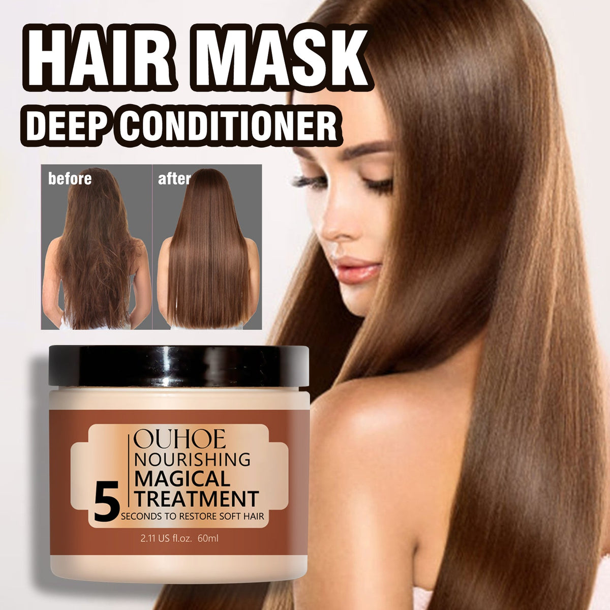 Hair Mask for Dry, Damaged Hair | 5-Second Smooth