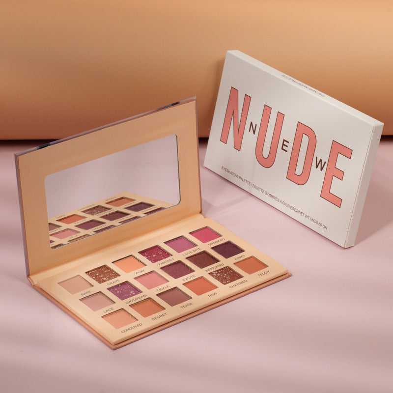 18-Shade Eyeshadow Palette for Desert-Rose Looks