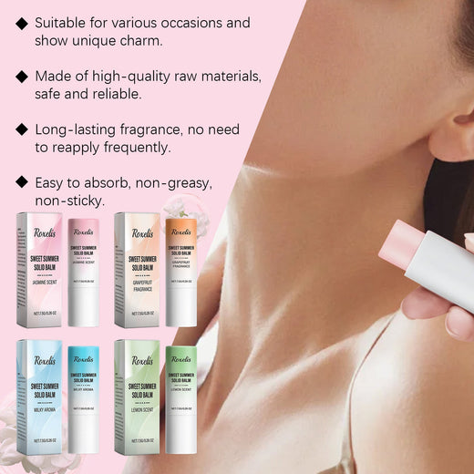 Solid Fragrance Balm Stick - Portable Non-Greasy Scent