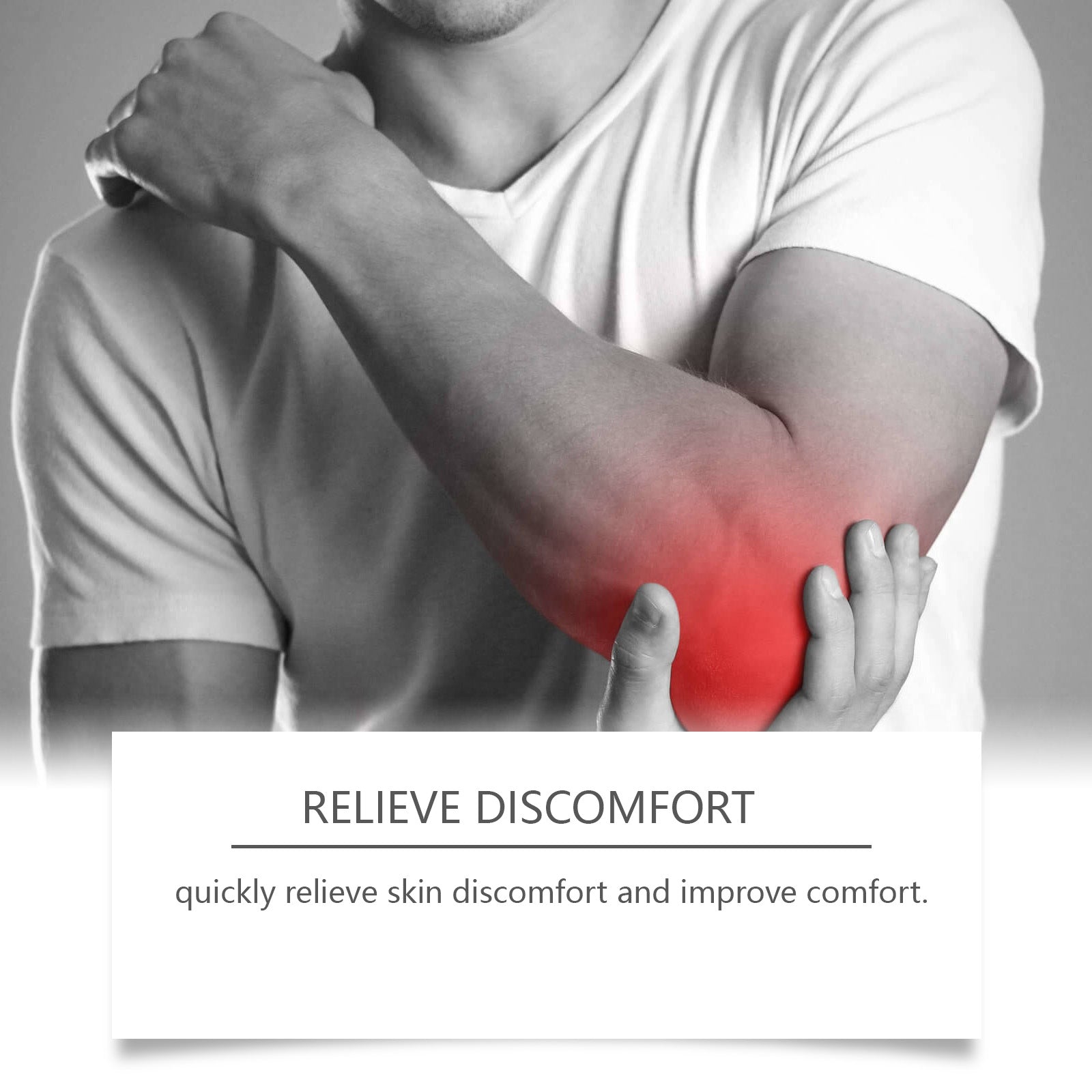 Split-screen showing inflamed red knee joint before treatment and active person running after treatment