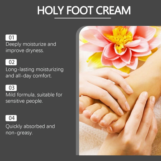 Foot Cream for Dry Heels, Cooling Daily Moisture Relief