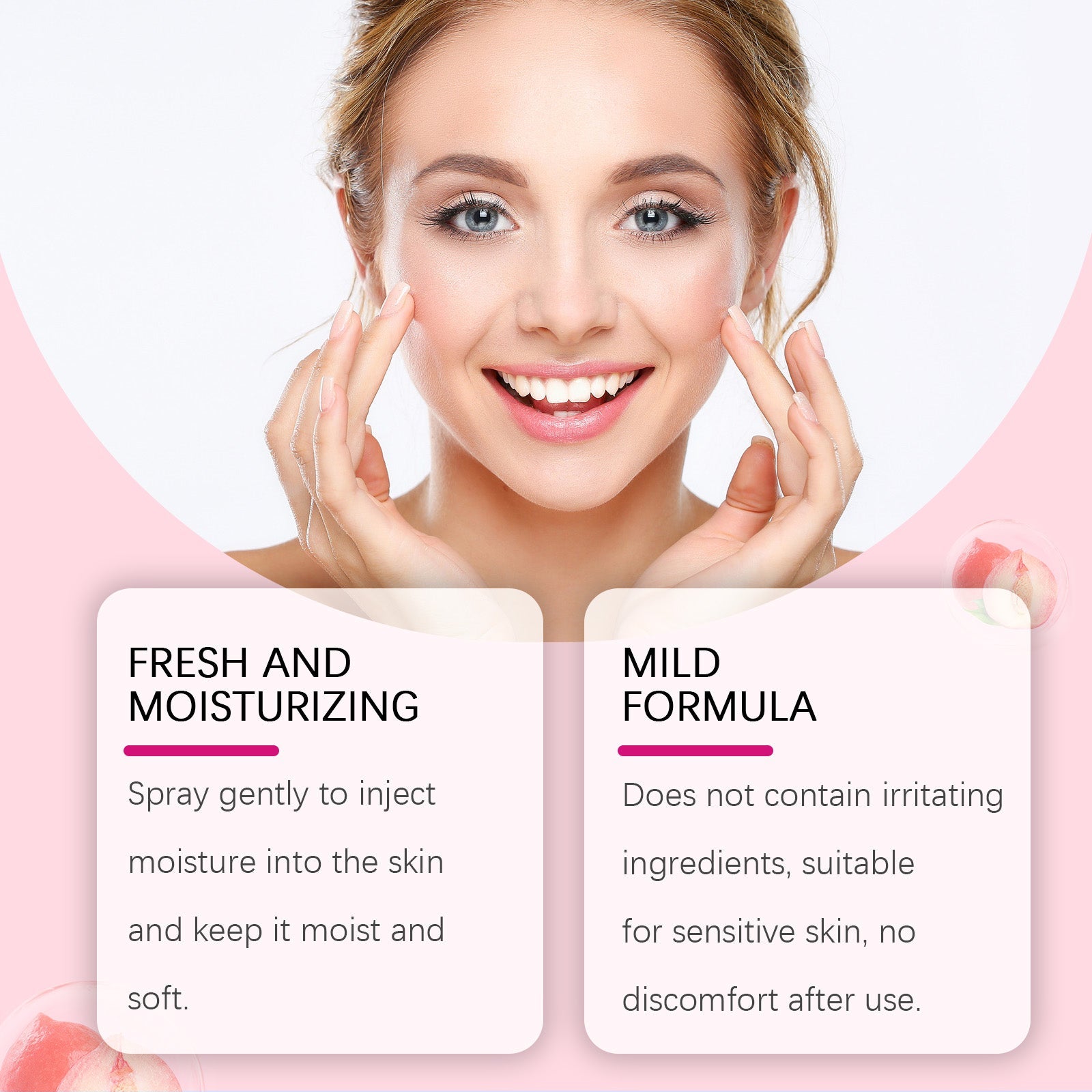 Split-face comparison showing left side with redness and uneven tone, right side clear and radiant