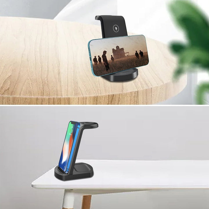 3-in-1 Wireless Charger Dock for Phone, Watch & Buds