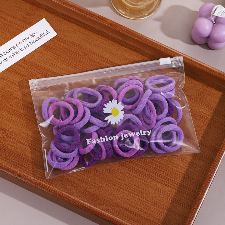 Children's Hair Loops: 50 Colorful 3cm Hair Ties