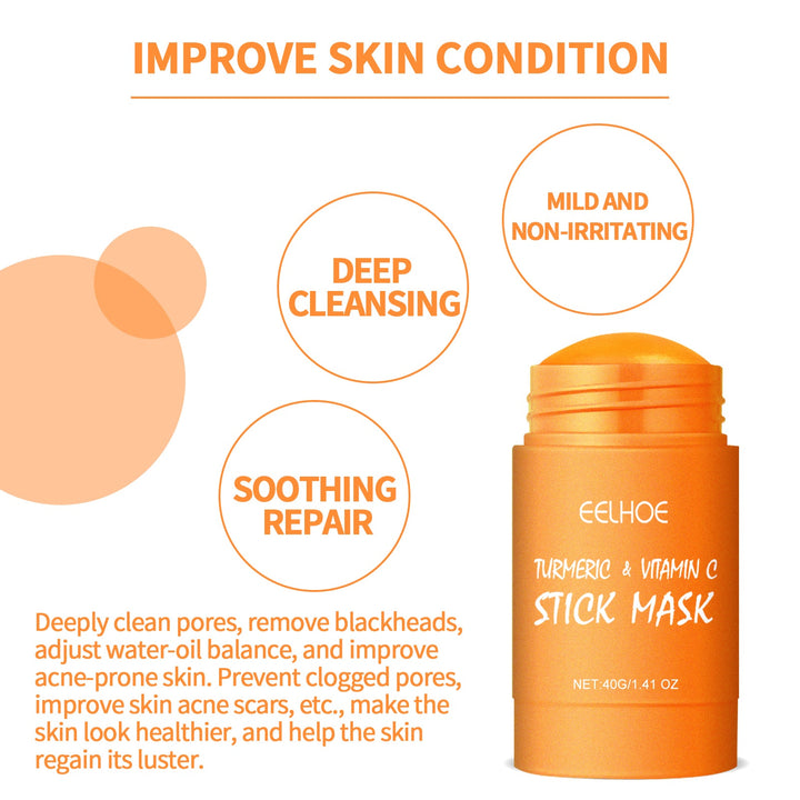 Turmeric Mud Mask Stick for Pores and Blackheads