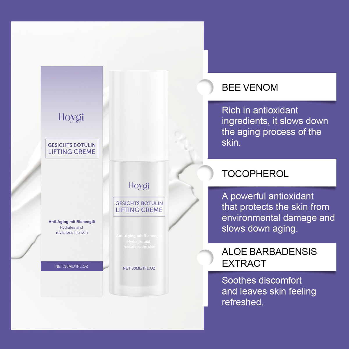 Bee Venom Lifting Cream for Fine Lines & Firmness