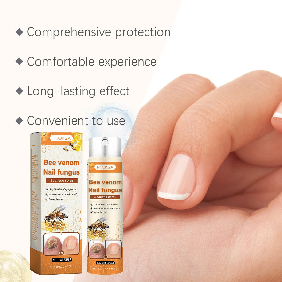 Bee Venom Nail Spray for Discolored Fungal Nails