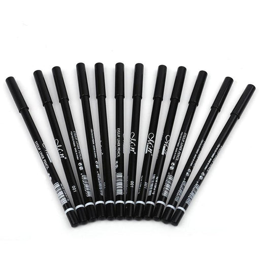 12-Color Waterproof Eyeliner Pencil Set for Bold Looks