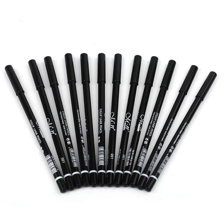 12-Color Waterproof Eyeliner Pencil Set for Bold Looks