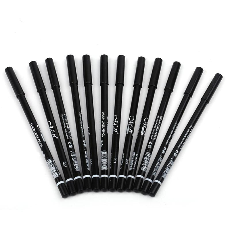 12-Color Waterproof Eyeliner Pencil Set for Bold Looks