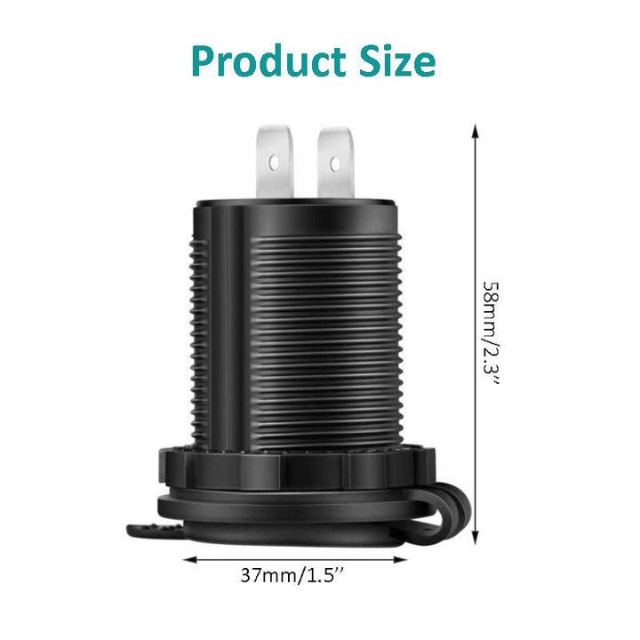 Cigarette Lighter Socket Adapter 12V-24V Waterproof