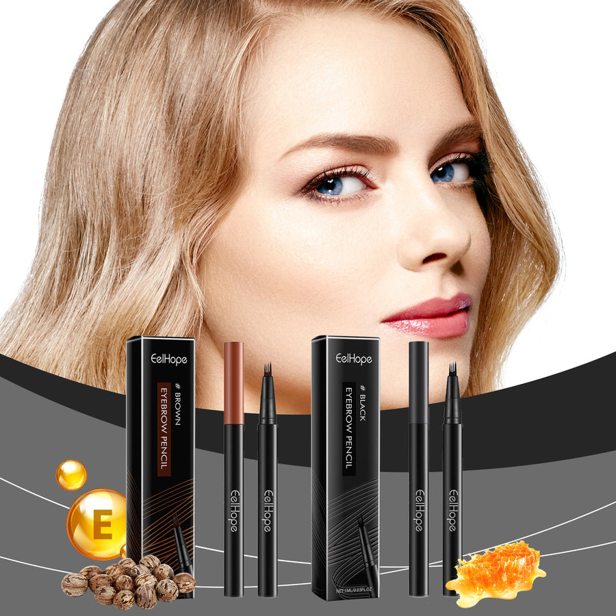 Four-Prong Eyebrow Pencil for Natural Brow Definition