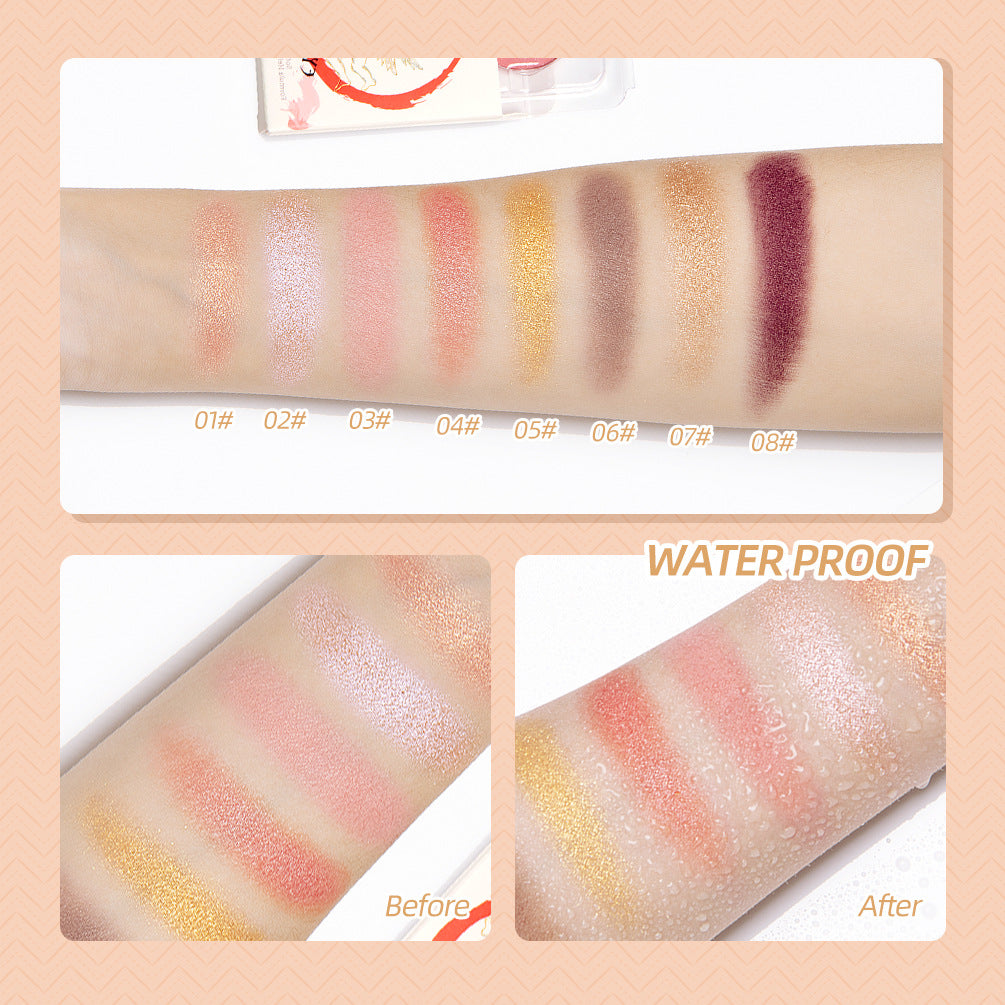 Waterproof Pearlescent Eyeshadow for Warm Golden Radiance