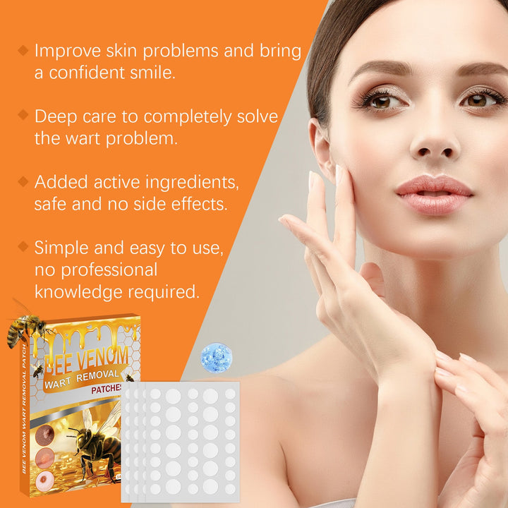 Bee Venom Wart Removal Patches - Gentle Overnight Skin Repair