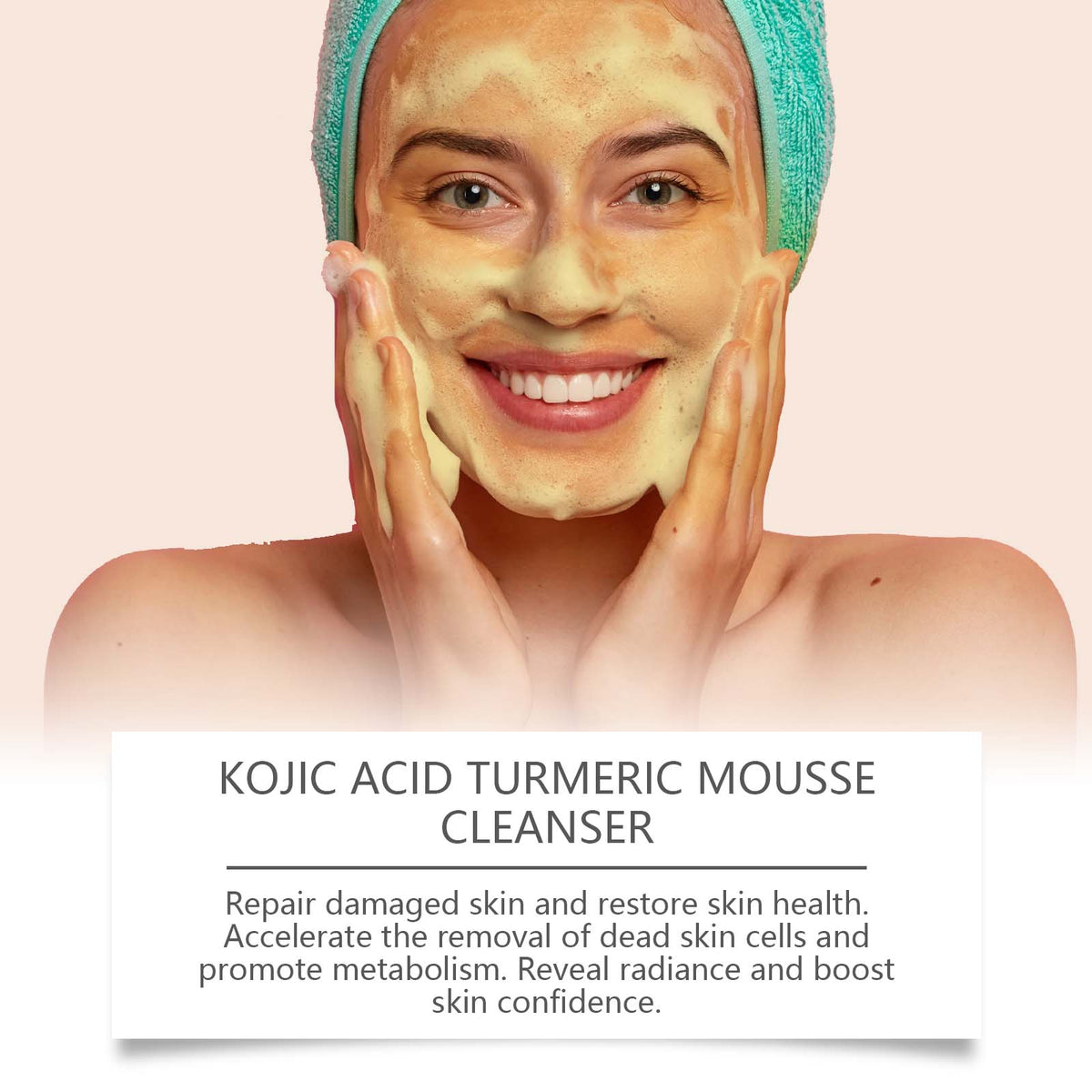 Kojic Acid Turmeric Mousse Cleanser for Bright Skin
