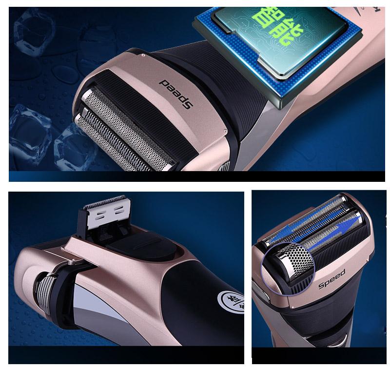 Rechargeable Electric Shaver — Waterproof Dual‑Blade Face