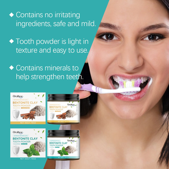 Bentonite Clay Tooth Powder – Natural Whitening & Stain