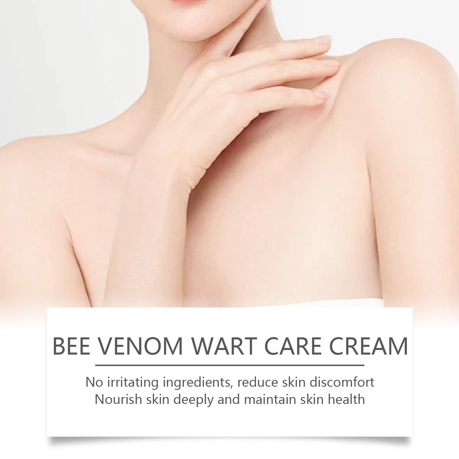 Split-screen before/after comparison of skin with visible mole being treated