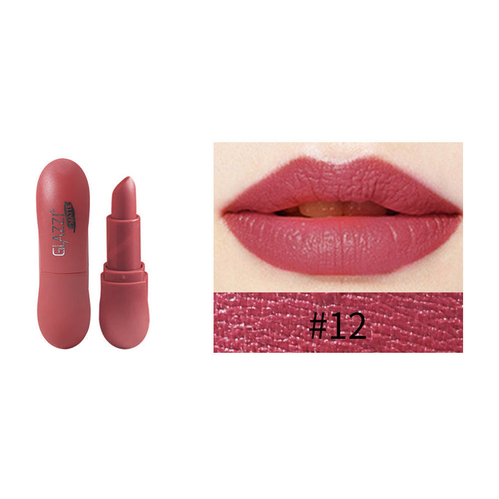 12-Color Matte Lipstick Set for Long-Lasting Color