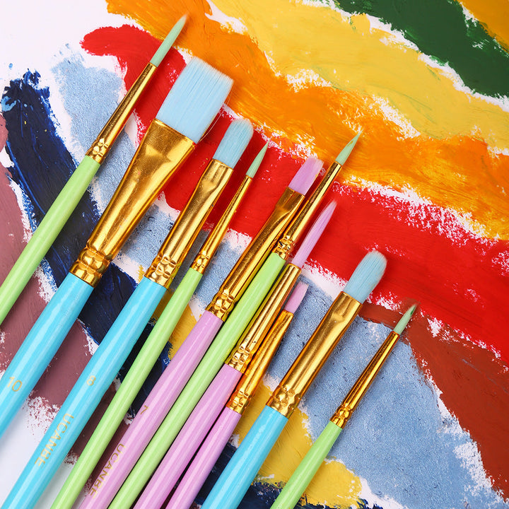 Pastel Paint Brushes Set — 10-Piece for Art & Halloween