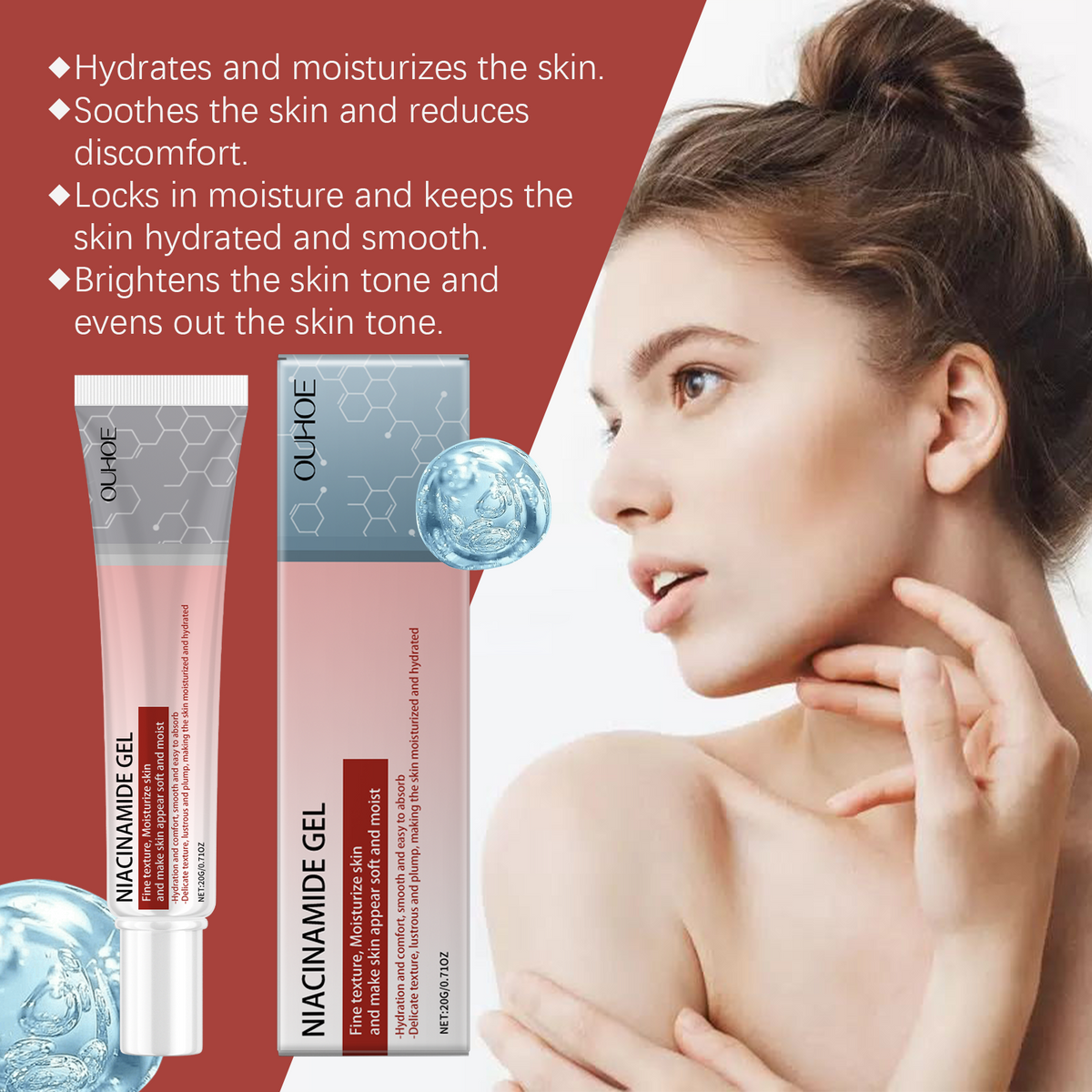 Niacinamide Gel Moisturizer for Hydrated Glowing Skin