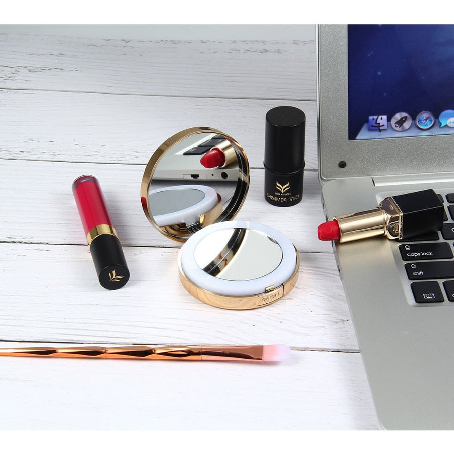 LED Makeup Mirror with 10X Magnification & Lights