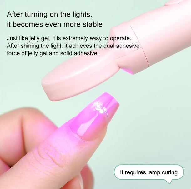 UV Nail Glue Gel — Dual Adhesive for Seamless Press-On