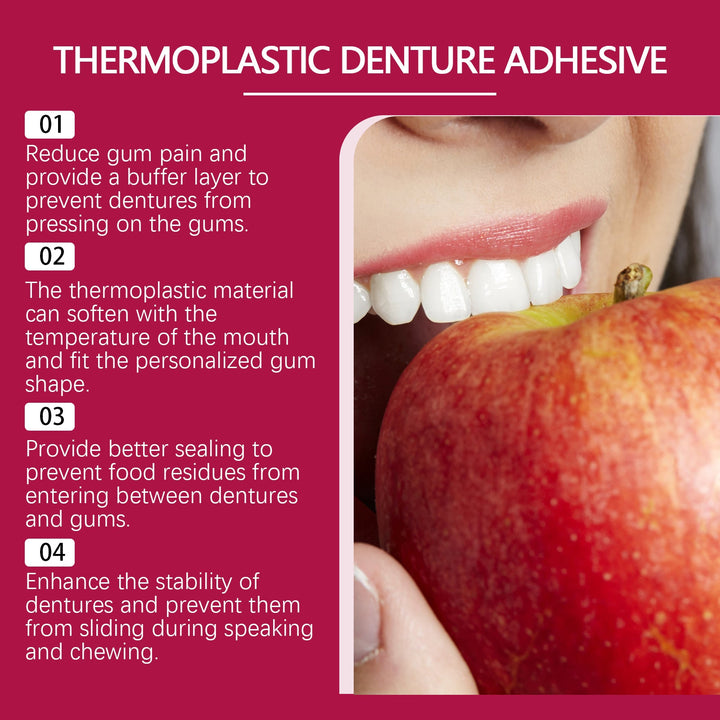 Thermoplastic Denture Adhesive — Moldable Comfort