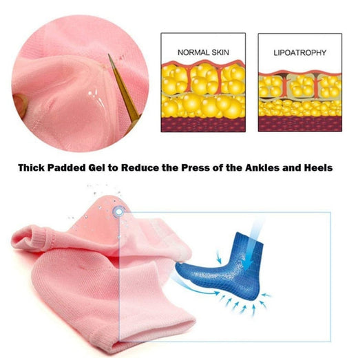 Silicone Gel Heel Socks for Cracked, Dry Foot Skin