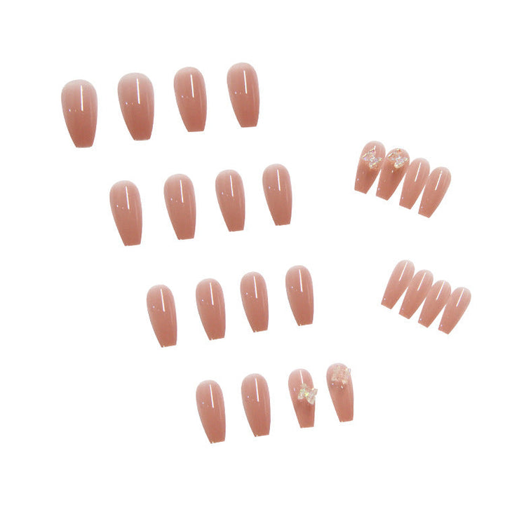 Butterfly Press-On Nails for Glossy Coffin Glamour