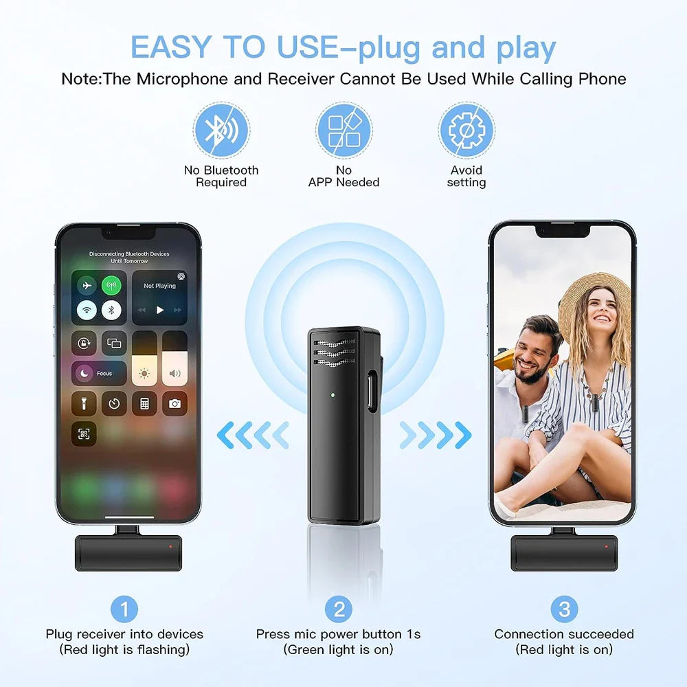 Wireless Lavalier Microphone — Pro-Grade Audio, Plug & Play