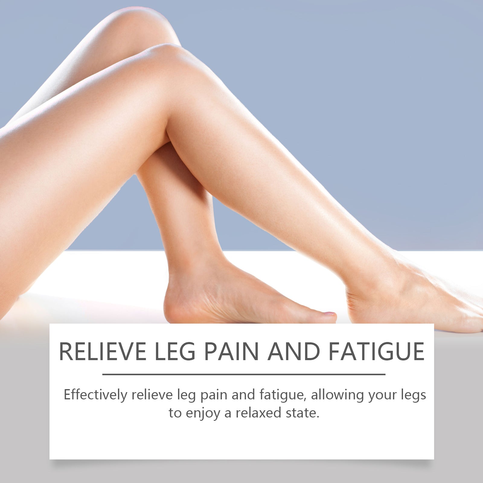 Leg showing varicose veins with benefit claims: improves venous tone and relieves swelling
