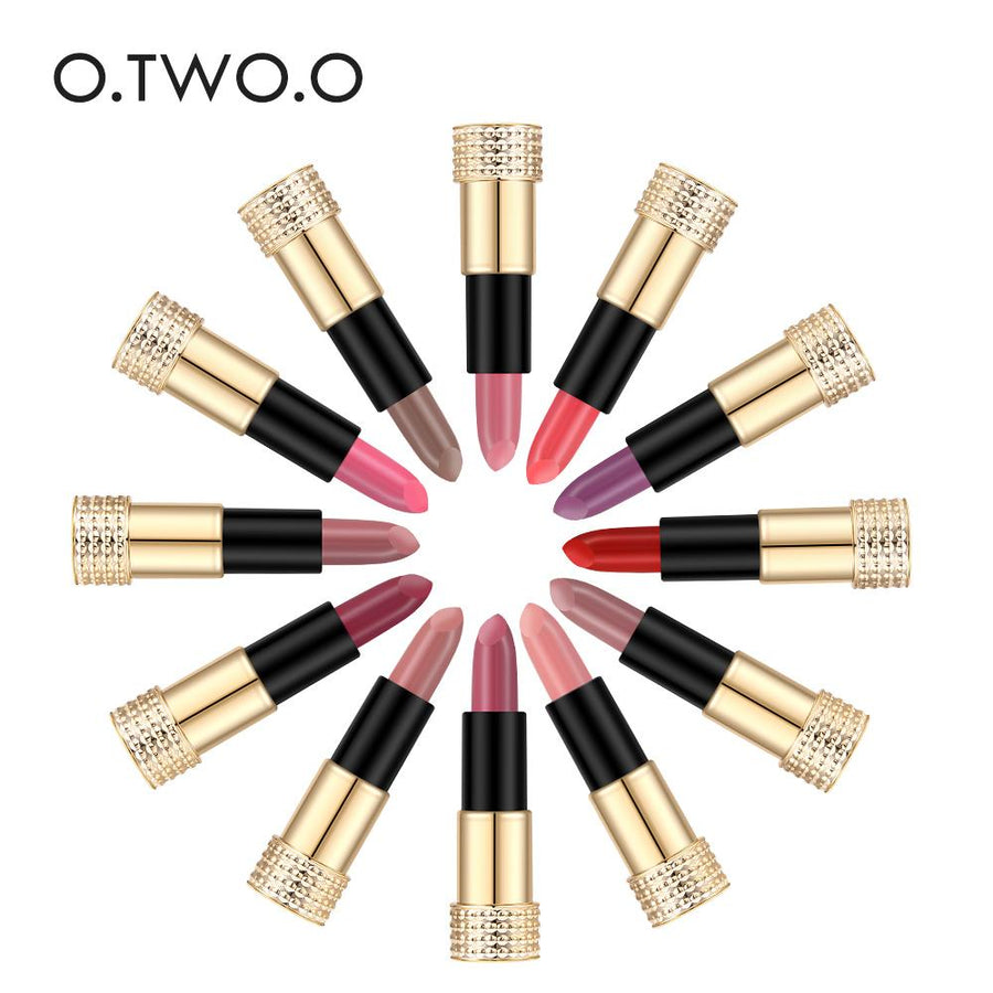 Matte Lipstick Set: 12 Easy-Wear Nude & Bold Shades
