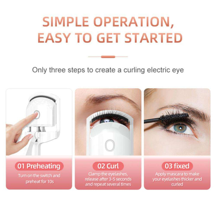 Electric Eyelash Curler with Heat for All-Day Lash Lift