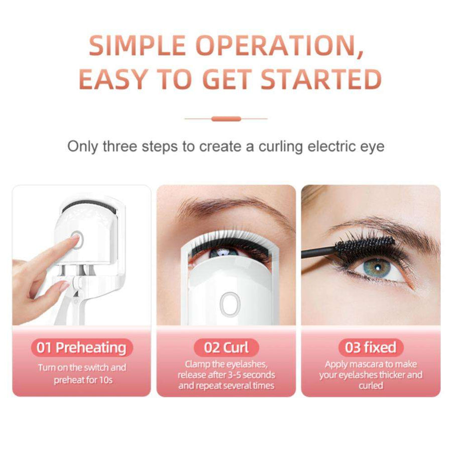 Electric Eyelash Curler with Heat for All-Day Lash Lift