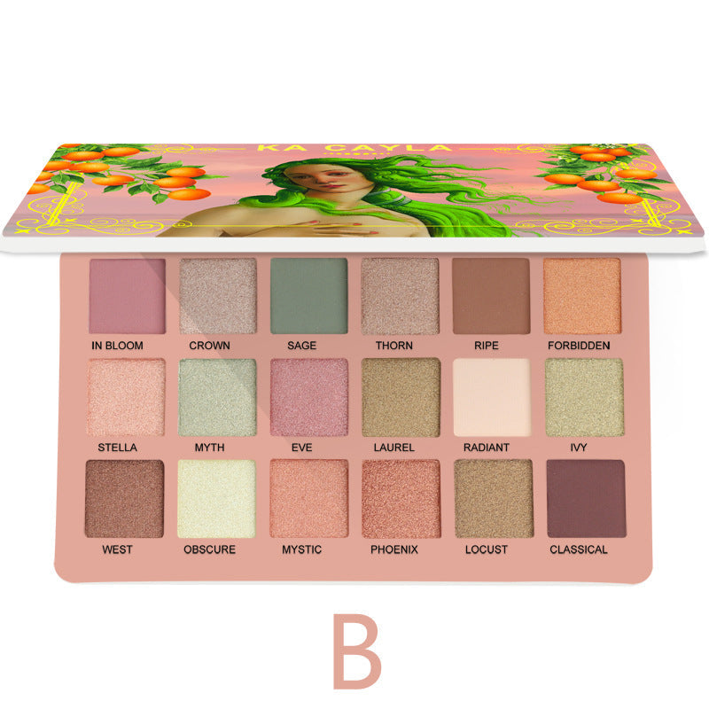 18-Shade Matte & Metallic Eyeshadow Palette for Looks