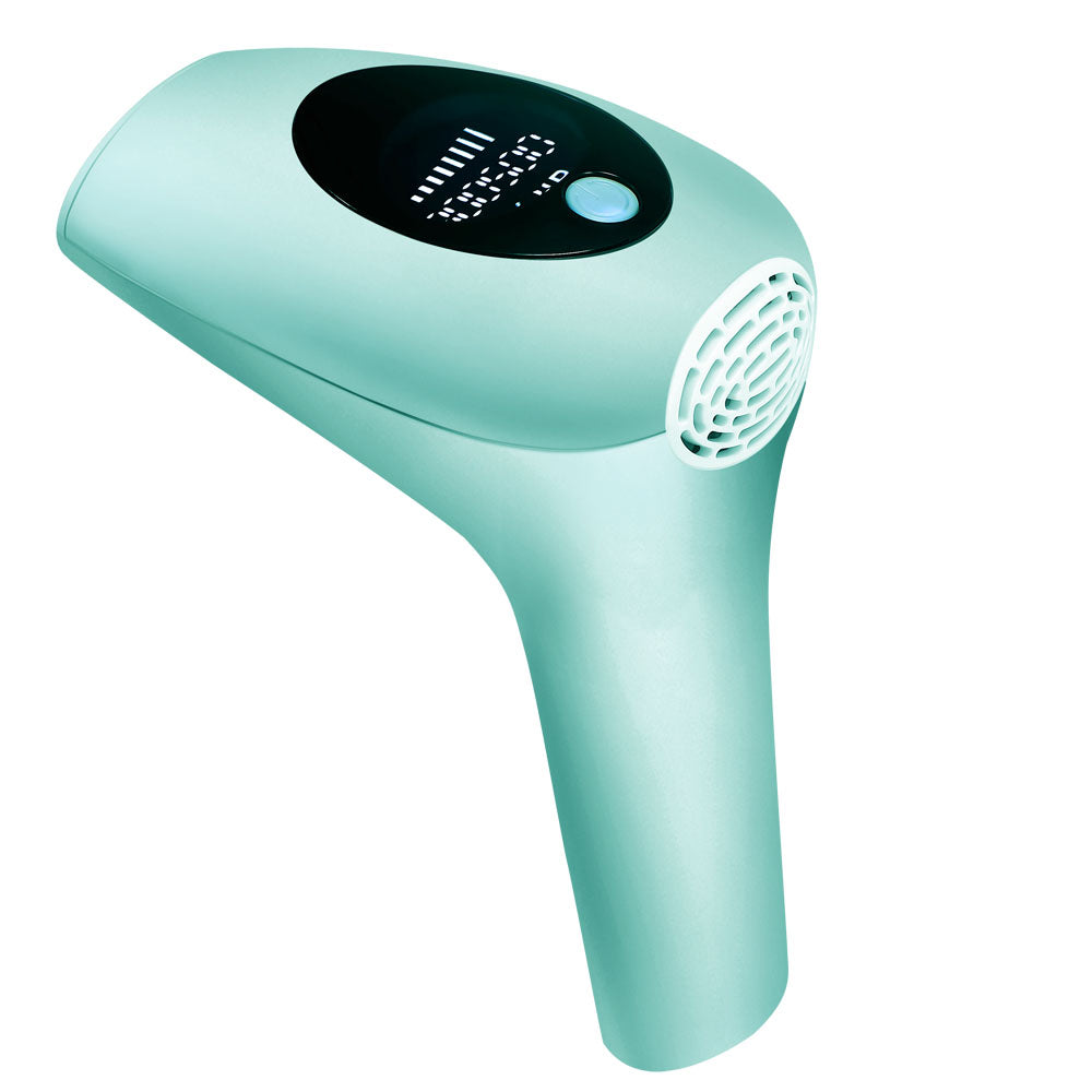 Soft mint-green variant with white cooling vents and digital display visible
