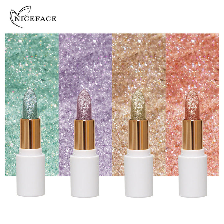 Color-Changing Glitter Lipstick for Glossy, Playful Lips