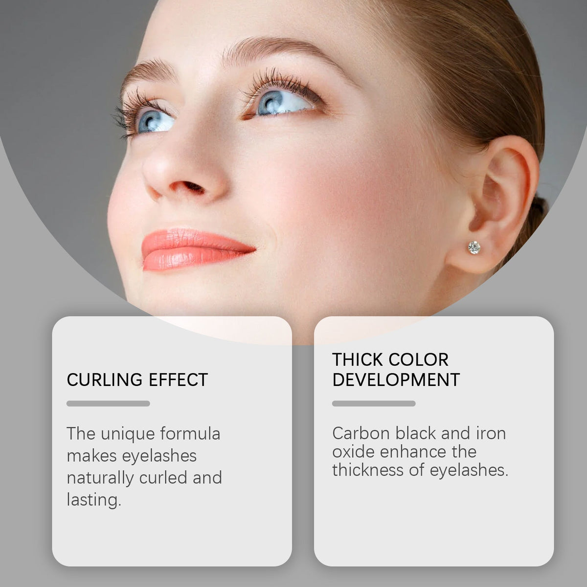 4D Curling Mascara for Waterproof, Lifted Lashes All Day