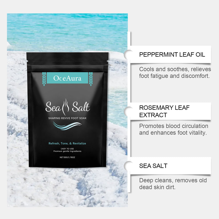 Sea Salt Foot Soak for Tired, Rough, Dry Feet Relief