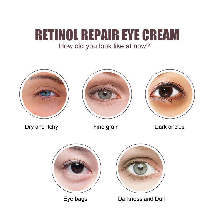 Retinol Repair Eye Cream for Wrinkles, Bags & Dark Circles
