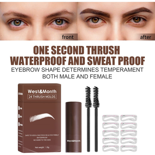 Eyebrow Powder Stencil Kit for Fast, Defined Brows