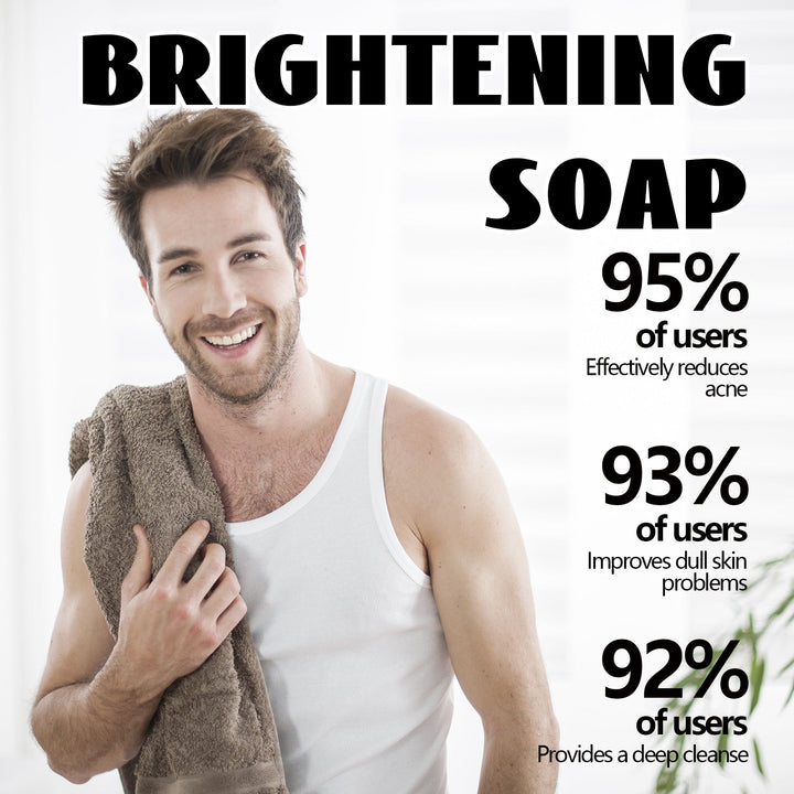Charcoal Brightening Soap for Acne & Oily Skin Men
