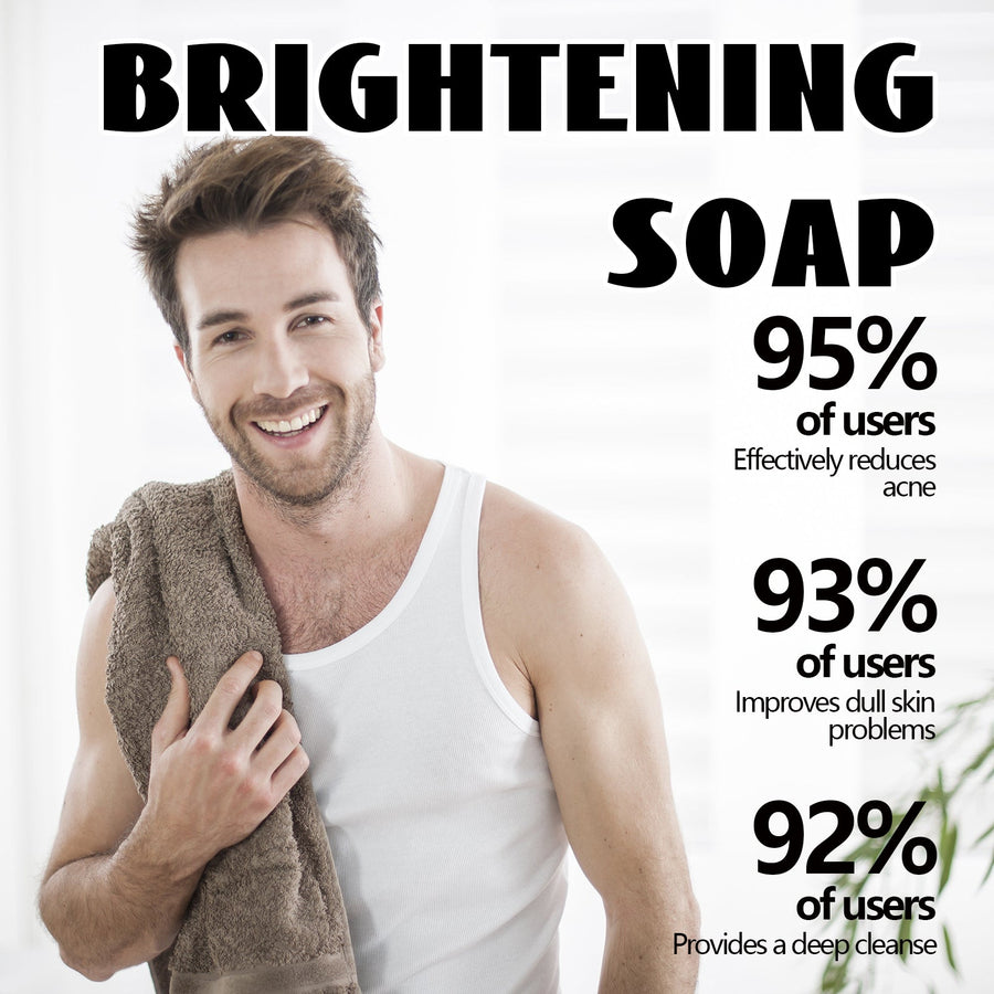 Charcoal Brightening Soap for Acne & Oily Skin Men