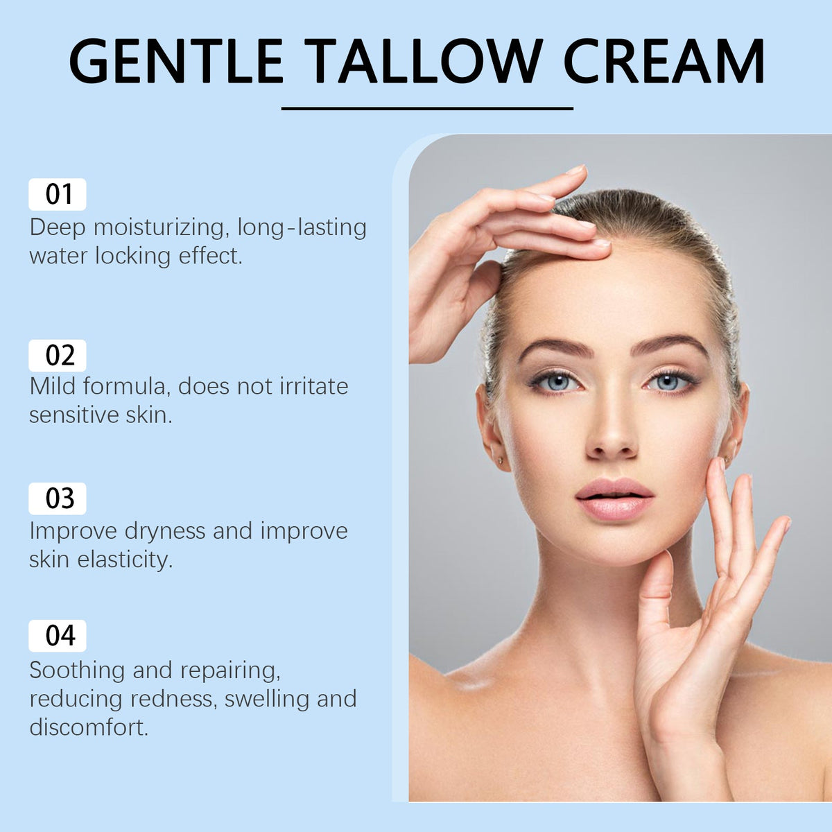 Grass-Fed Tallow Facial Moisturizer for Very Dry Skin