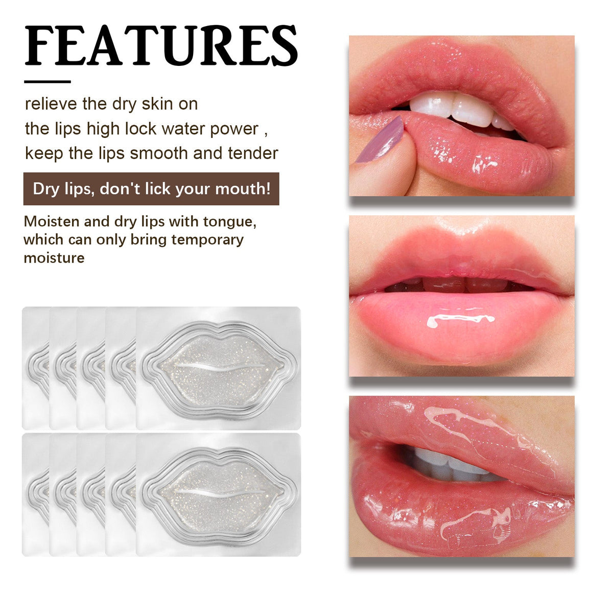 Marine Collagen Lip Mask for Dry, Cracked Lips (16pk)
